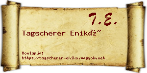 Tagscherer Enikő névjegykártya
